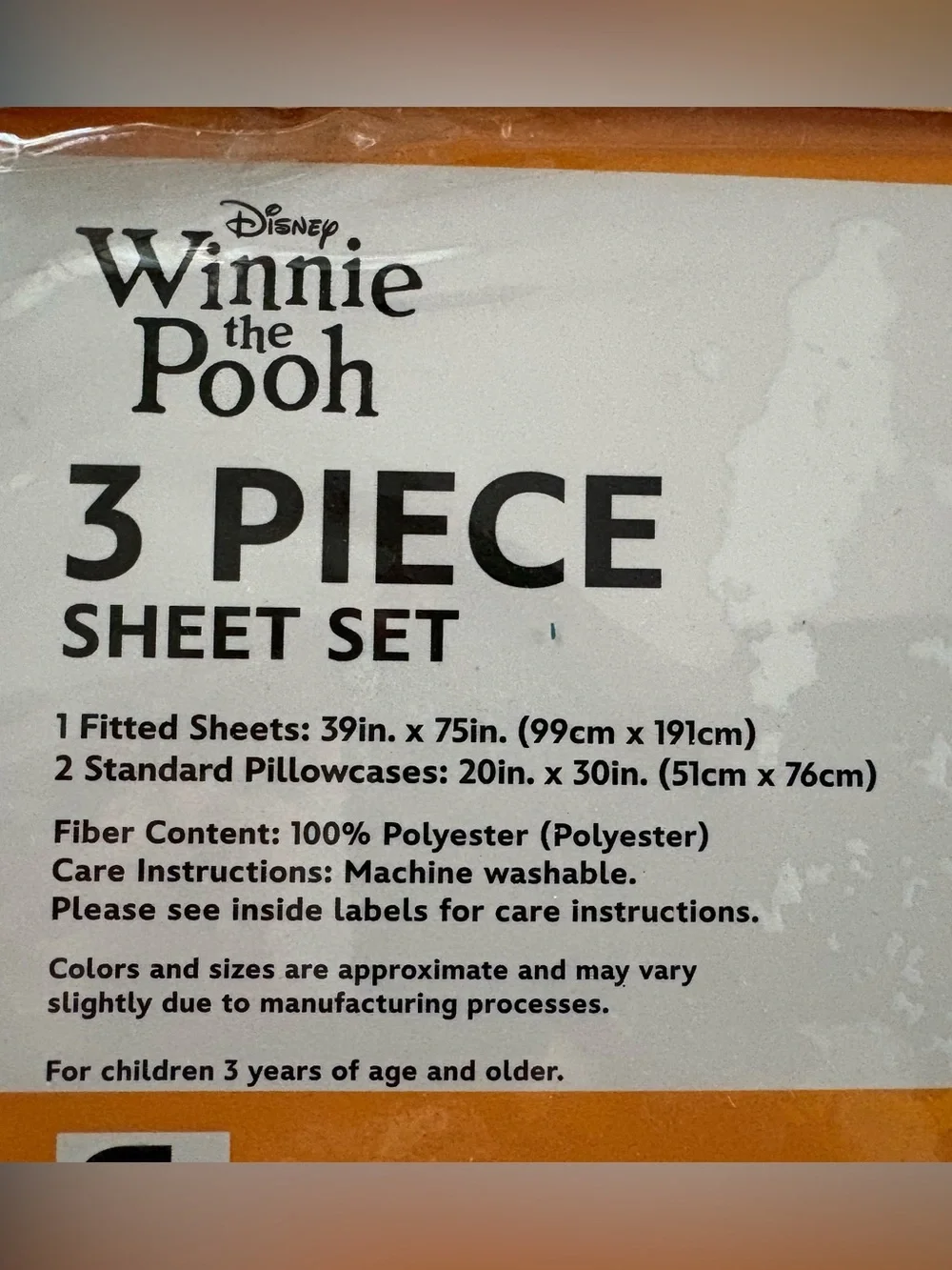Disney Winnie the Pooh 3 Piece Twin Sheet Set